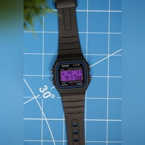 "Ultraviolet" Purple Casio F91W Purple Screen Mod Minimalist Brand New
